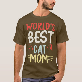 T-shirt Meilleur Chat au monde vintage Maman Meow Chat Mei