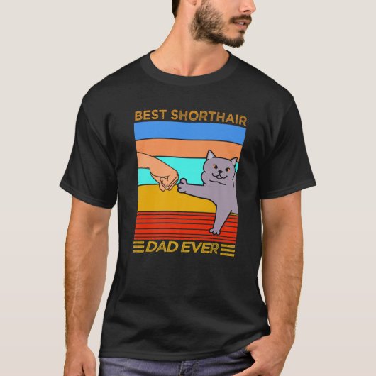 T-shirt Meilleur Chat Britannique Shorthair Papa (Devant)