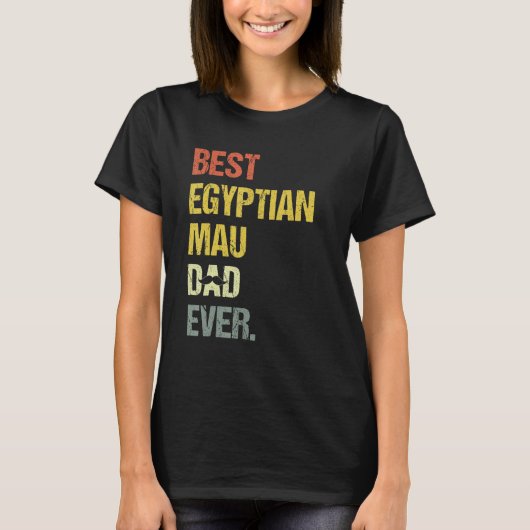 T-shirt Meilleur chat égyptien Mau Dad (Devant)
