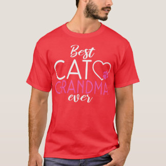 T-shirt Meilleur Chat Grand-mère Ever Kitty Chat Lover