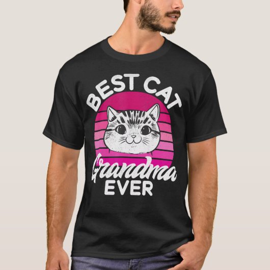 T-shirt Meilleur chat Grand-mère jamais grand-mère (Devant)