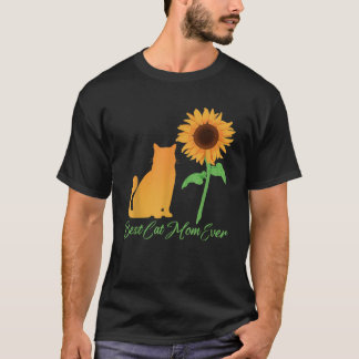 T-shirt Meilleur Chat Maman Ever Sunflower Amoureux des ch