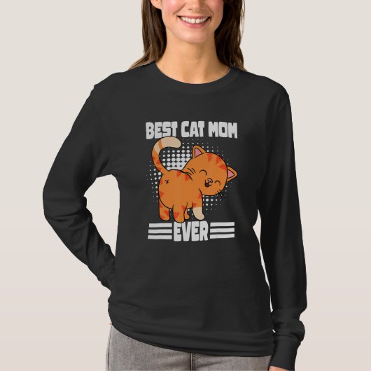 T-shirt Meilleur Chat Maman Jamais Chat Doux (Devant)