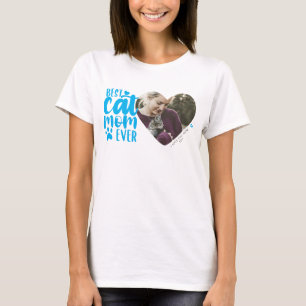 T-shirt  Meilleur Chat Maman Jamais Nom Animal Photo Blue 