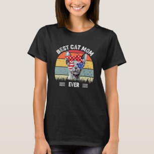 T-shirt Meilleur Chat Maman Jamais Vintage 4 juillet Chat