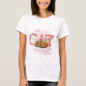 T-shirt Meilleur Chat Maman Jour Sleepy Kitten Joyeux Fête (Devant)