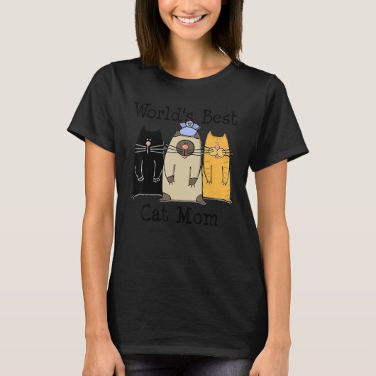T-shirt Meilleur Chat Mondial Maman Meow Chat Meilleur Cha (Devant)