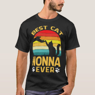 T-shirt Meilleur Chat NONNA Jamais Rétro Vintage