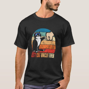 T-shirt Meilleur Chat Oncle Jamais Drôle Chat Lunettes de 