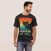 T-shirt Meilleur Chat Papa Chat Papa Chat Papa Style Retro (Devant entier)