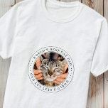 T-shirt Meilleur Chat Papa Classique Photo Simple<br><div class="desc">Ce design simple et classique est composé de typographie serif et d'ajouter une photo personnalisée.</div>