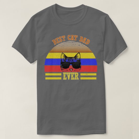 T-shirt Meilleur Chat Papa Ever36 (Design devant)