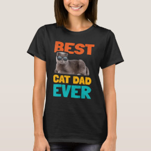 T-shirt Meilleur Chat Papa Ever Chat Propriétaire Shorthai