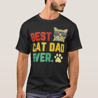 T-shirt Meilleur Chat Papa Ever Pet Adulte Fête des pères 