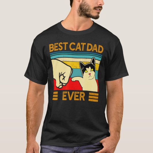 T-shirt Meilleur Chat Papa EverCat Daddy Fête du Père (Devant)