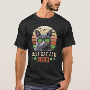 T-shirt Meilleur Chat Papa Jamais Anglais Shorthair Russe 