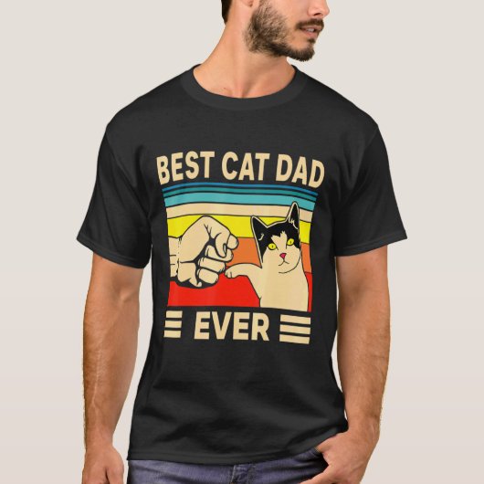 T-shirt Meilleur Chat Papa Jamais Chat Papa Père Père S Jo (Devant)