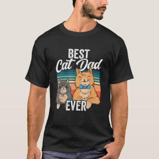 T-shirt Meilleur Chat Papa Jamais Drôle Amoureux des chats