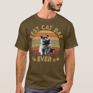 T-shirt Meilleur Chat Papa Jamais Drôle Chat Daddy Père Jo