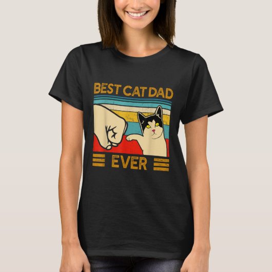 T-shirt Meilleur Chat Papa Jamais Drôle Chat Papa (Devant)