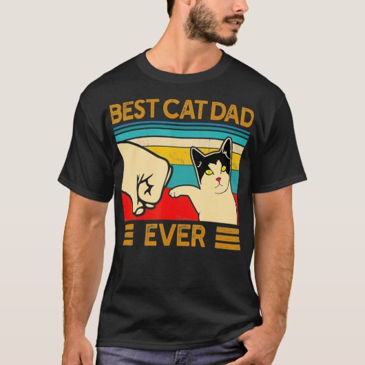 T-shirt Meilleur Chat Papa Jamais Drôle Chat Papa Fête du (Devant)