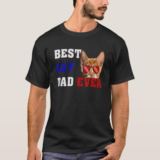 T-shirt Meilleur Chat Papa Jamais Drôle Style Mon Chat 1 (Devant)