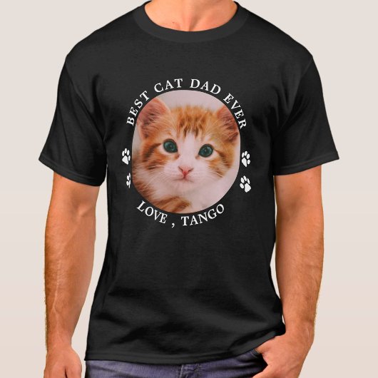 T-shirt Meilleur Chat Papa Jamais Empreintes de pattes Per