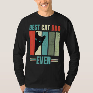 T-shirt Meilleur Chat Papa Jamais Retro Vintage Graphic Pè