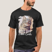 T-shirt Meilleur Chat Papa Jamais Simple Moderne Grunge Co (Devant)