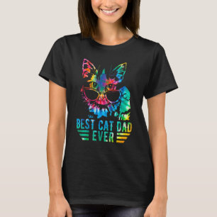 T-shirt Meilleur chat papa jamais teint Dye Chat Daddy Fat