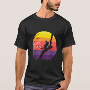 T-shirt Meilleur Chat Papa Men Kitty Daddy Coucher de sole