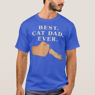 T-shirt Meilleur Chat Papa Père & Kitty Paw Poing Bump Tee