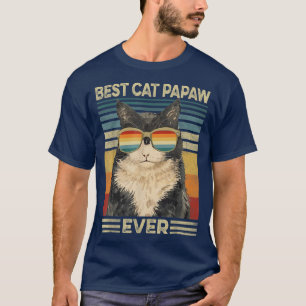 T-shirt Meilleur Chat Papaw Jamais Rétro Vintage Chat Papa