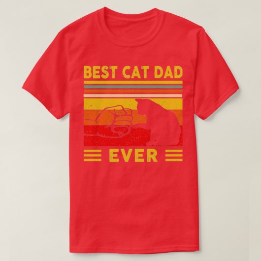 T-shirt meilleur chat végétalien papa 1 (Design devant)