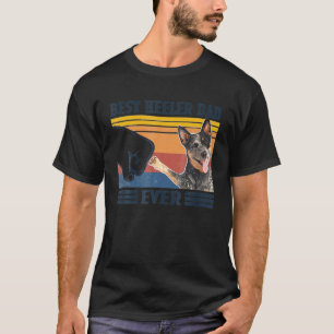 T-shirt Meilleur chien de bétail australien papa jamais Fê