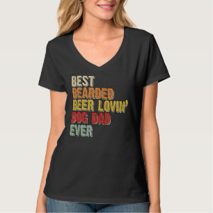 T-shirt Meilleur chien de bière à poils Lovin Chien Papa P