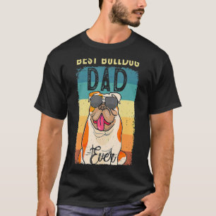T-shirt Meilleur Chien de Fête des pères de Bulldog Papa