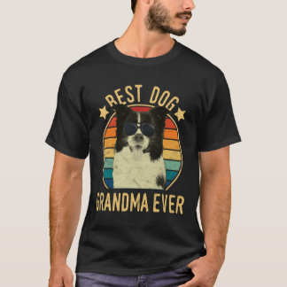 T-shirt Meilleur Chien Grand-Mère Jamais Frontière Collie 