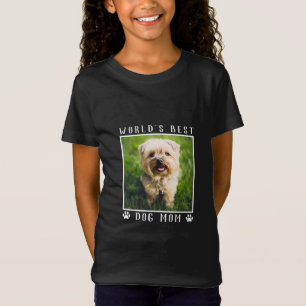 T-Shirt Meilleur chien maman chien Empreintes de pattes de