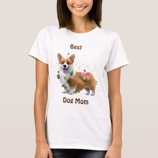 T-shirt Meilleur Chien Maman Corgi pour une humeur positiv (Devant)