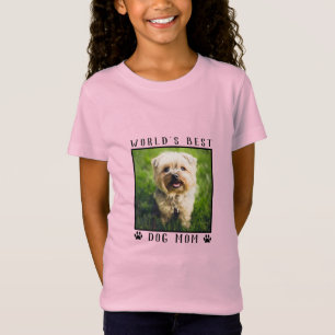 T-Shirt Meilleur chien maman Empreintes de pattes du monde
