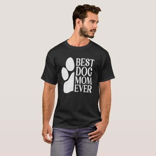T-shirt Meilleur Chien Maman Jamais Chien Chien Chien Paw  (Devant entier)
