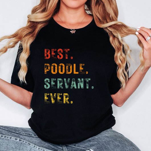 T-shirt Meilleur Chien Maman Serveuse Jamais Poodle Femmes