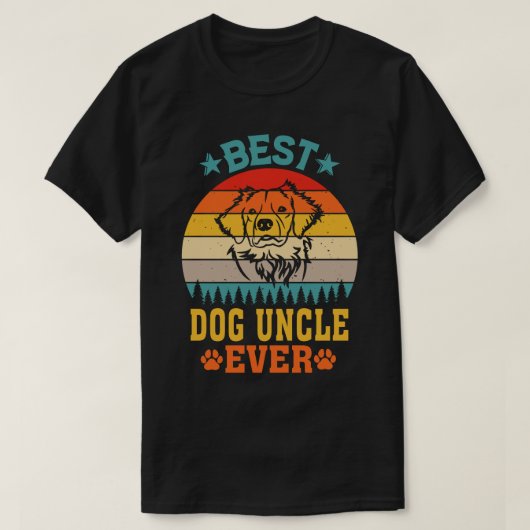T-shirt Meilleur CHIEN ONCLE jamais Vintage (Design devant)