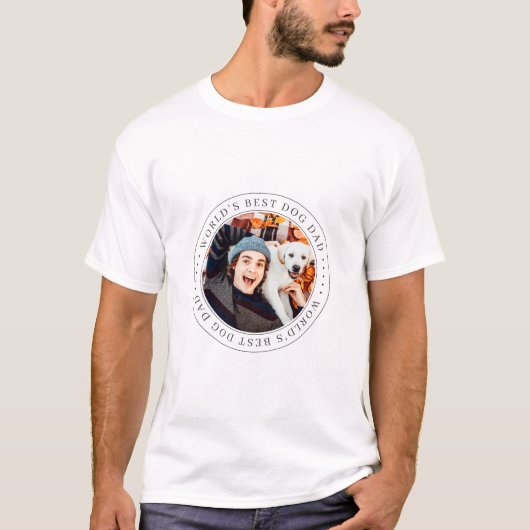 T-shirt Meilleur Chien Papa Classique Photo Simple (Devant)