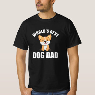 T-shirt Meilleur Chien Papa Doux Chien Corgi Chien Couché 
