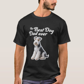 T-shirt Meilleur Chien Papa Ever - Fil Fox Terrier