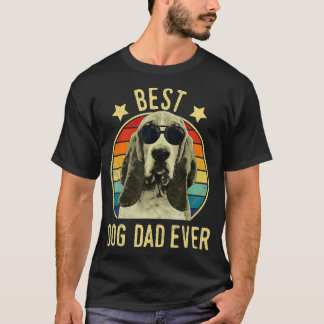 T-shirt Meilleur Chien Papa Jamais Basset Hound Fête des p