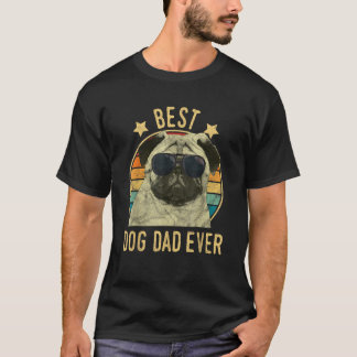 T-shirt Meilleur Chien Papa Jamais Carlin Père Fête Cadeau