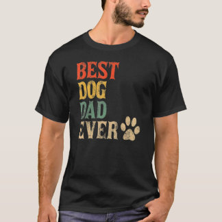 T-shirt Meilleur Chien Papa Jamais Chien Vintage Daddy Ret